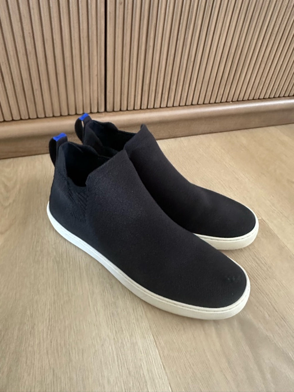 Rothy's The Chelsea ankle bootie sneakers in black size 11